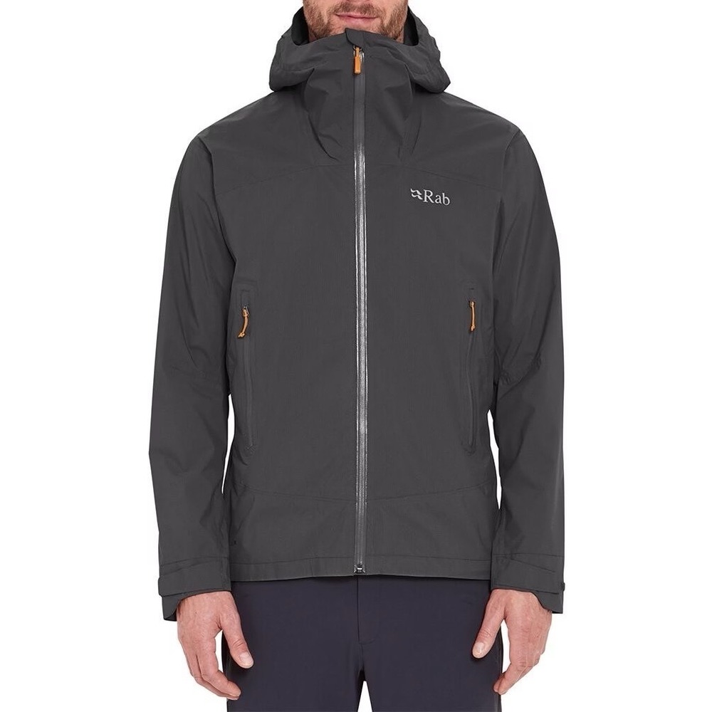Rab Downpour Light Jacket Mens XXL Charcoal Grey Waterproof Proflex Shell kk